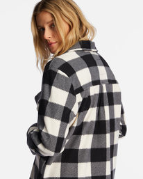 4 A/Div Forge Fleece Flannel Shacket Black ABJFT00300 Billabong