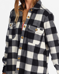 3 A/Div Forge Fleece Flannel Shacket White ABJFT00300 Billabong