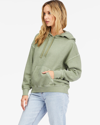 1 Perfect Weekend Heavyweight Pullover Hoodie Green ABJFT00339 Billabong
