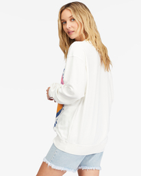 2 Chasing The Moon Crewneck Sweatshirt White ABJFT00340 Billabong