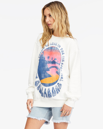 1 Chasing The Moon Crewneck Sweatshirt White ABJFT00340 Billabong