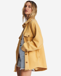 2 Anytime Shacket Oversized Button-Through Jacket Yellow ABJFT00350 Billabong