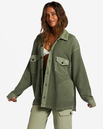 1 Anytime Lite Oversized Overshirt Green ABJFT00356 Billabong