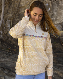 0 Boundary Lite - Sweatshirt com meia gola para Mulher Marrom ABJFT00361 Billabong