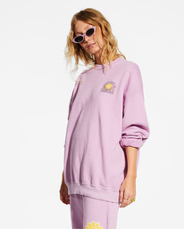 1 Billabong x Smiley Ridin Happy Sweatshirt Purple ABJFT00367 Billabong