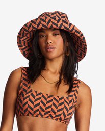 4 Time To Shine - Straw Bucket Hat for Women Red ABJHA00194 Billabong