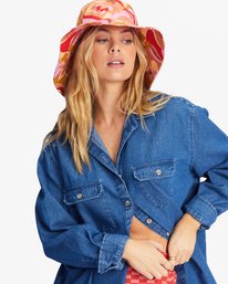 4 Time To Shine - Straw Bucket Hat for Women Multicolor ABJHA00194 Billabong