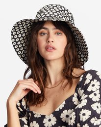 3 Time To Shine - Straw Bucket Hat for Women Black ABJHA00194 Billabong