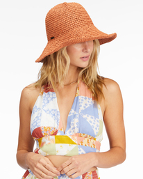 0 Time To Shine Straw Bucket Hat Brown ABJHA00195 Billabong