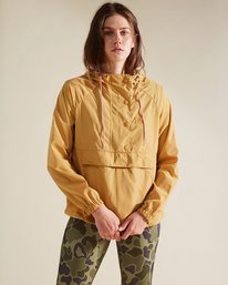 1 A/Div Trail Along Anorak Pullover Jacket Yellow ABJJK00142 Billabong