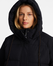 7 A/Div Artic Shores Hooded Puffer Jacket Black ABJJK00169 Billabong