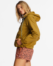 2 Trail Along Anorak Pullover Jacket Brown ABJJK00181 Billabong