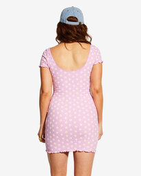 billabong, Billabong x Smiley Have A Good Daisy - Vestido estilo t-shirt para Mulher, LADY LAVENDER (pfy0) Billabong x Smiley Have A Good Daisy - T-Shirt Dress for Women ABJKD00202
