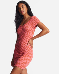 3 Girl In The Sun - Vestito bodycon da Donna Pink ABJKD00203 Billabong