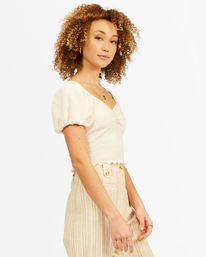 3 Its Love Knit Top White ABJKT00288 Billabong