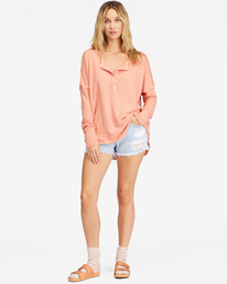 1 New Anyday Henley Top Pink ABJKT00307 Billabong