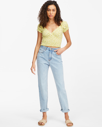 1 Spring Air Short Sleeve Knit Top Green ABJKT00332 Billabong