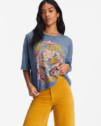 0 Feeling Free Graphic T-Shirt Blue ABJKT00341 Billabong