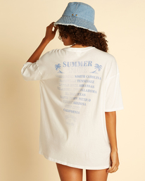 2 Wrangler Boyfriend Tee Oversized T-Shirt White ABJKT00359 Billabong