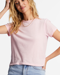 4 Better Then Basic Short Sleeve T-Shirt Pink ABJKT00396 Billabong