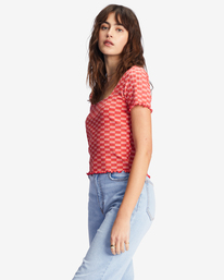 4 Squared Away Knit Top Pink ABJKT00415 Billabong