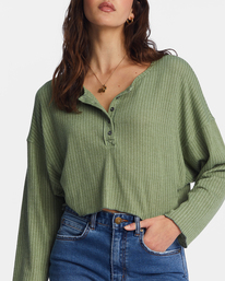 4 Come Again Cozy Lounge Top Green ABJKT00436 Billabong