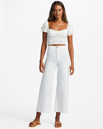 1 Last Kiss Puff Sleeve Top White ABJKT00463 Billabong