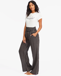 1 New Waves 2 Elastic Waist Pants Black ABJNP00127 Billabong