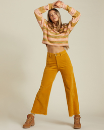 0 Free Fall Cord - Pantalón de pata ancha para Mujer Amarillo ABJNP00149 Billabong