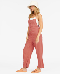 1 Beach Cruiser Wide-Leg Overalls Pink ABJNP00234 Billabong