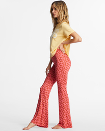 1 Sundown High-Waisted Flared Pants Pink ABJNP00255 Billabong