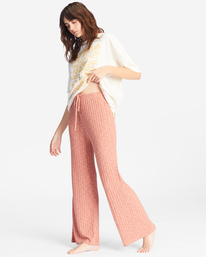 2 So Easy Elastic-Waist Knit Pants Brown ABJNP00299 Billabong