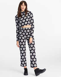 2 Keep It Straight High-Waisted Knit Pants Black ABJNP00305 Billabong