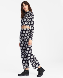 3 Keep It Straight High-Waisted Knit Pants Black ABJNP00305 Billabong