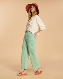 2 Salty Blonde Chill Out High-Waisted Corduroy Pants Green ABJNP00309 Billabong