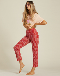 1 Good Days High-Waisted Bootcut Pants Pink ABJNP00323 Billabong
