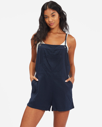 0 Out N About Overalls Romper Blue ABJNS00166 Billabong
