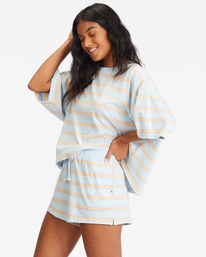1 Feeling Free High-Waisted Knit Shorts Blue ABJNS00218 Billabong