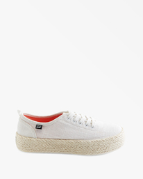 2 Puebla Canvas Platform Shoes White ABJS300019 Billabong