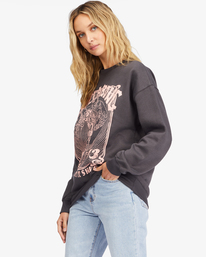 1 Shine All Night Crewneck Sweatshirt Black ABJSF00312 Billabong