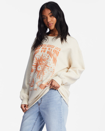 1 All Is One Graphic Crewneck Sweatshirt White ABJSF00378 Billabong