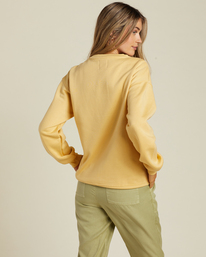 2 Peace And Love Crewneck Sweatshirt Yellow ABJSF00454 Billabong