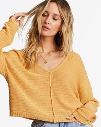 3 Every Day Pullover Sweater Yellow ABJSW00198 Billabong