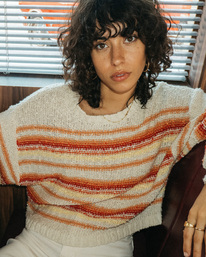 0 She's A Trip Crewneck Sweater Red ABJSW00201 Billabong