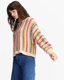 1 She's A Trip Crewneck Sweater White ABJSW00201 Billabong