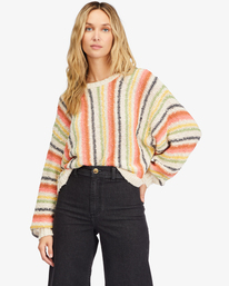 0 She's A Trip Crewneck Sweater Orange ABJSW00201 Billabong