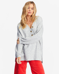 0 Sol Chasing Tunic Sweater Grey ABJSW00207 Billabong