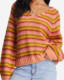 3 No Brainer V-Neck Pullover Sweater Orange ABJSW00216 Billabong