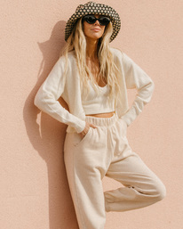 0 Paired Up Button-Front Cardigan White ABJSW00220 Billabong