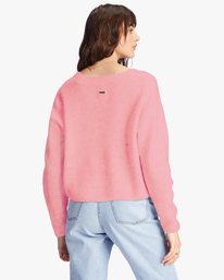 3 No Where Else V-Neck Sweater Pink ABJSW00222 Billabong